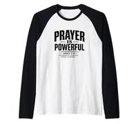 Prayer is Powerful - James 5:16 Christian Prayer Warrior Raglan Baseball Tee