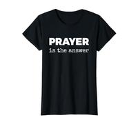 Prayer is The Answer Value Graphic T-Shirt, Women, Black, M