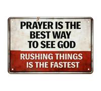 "Prayer Is The Best Way To Meet God" Sign, With Clear Warning Design, 30x20cm, Trespassing Is The Fastest Sign, No Trespassing Private Property, Professional And Decorative, For Fence, Gate, Wall