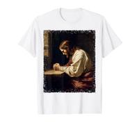 Prayer Jesus Praying Value Graphic T-Shirt, Men, White, L