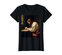Prayer Jesus Praying Value Graphic T-Shirt, Women, Black, L