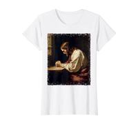 Prayer Jesus Praying Value Graphic T-Shirt, Women, White, M
