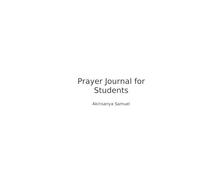 Prayer Journal for Students: A Guided Christian Journal for Daily Devotion, Scripture Reflection, and Spiritual Growth