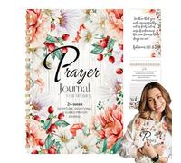 Prayer Journal for Women, 24 Week Scripture Diary, 8 Inch Daily Reflection Planner with Durable Cover, Christian Journal Accessory, Scripture Notebook with Sturdy Build, Faith Planner for Wife Mother