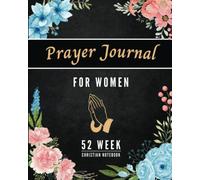 Prayer Journal for Women: 52 Week Christian Notebook with Scripture - Devotional & Guided Bible Study for Spiritual Catholic (Black Background)
