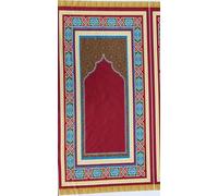 Prayer Mat Fabric as one long continuous length | Ideal for large events, friday jumuah, Ramadhan, Eid, weddings, funerals, parties | Musallah Janamaz Musalla Rug (Burgundy, Single Mat)