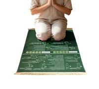 Prayer Mat Rug, Bilingual Educational Design, Soft Guided Worship Mat, for Home Travel School Room Porch Entryway Farmhouse Holiday Prayer Learning Spiritual Practice Use 50 * 90cm
