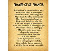 Prayer of St Francis Prayer Poster Prayer Wall Art Christian Wall Art Prayer Decor Large Scripture Poster Scripture Print Prayer Gift for (8 x 10, Vintage)