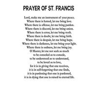 Prayer of St Francis Wall Art - Christian Decor Large Scripture Poster Print - Gift for (5 x 7, White)