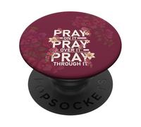 Prayer On It Religious Christian Praying Scripture PopSockets Adhesive PopGrip