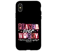 Prayer Over Worry - Philippians 4:6 Bible Verse Gift Case for iPhone X/XS