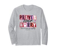 Prayer Over Worry - Philippians 4:6 Bible Verse Gift Long Sleeve T-Shirt