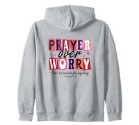 Prayer Over Worry - Philippians 4:6 Bible Verse Gift Zip Hoodie