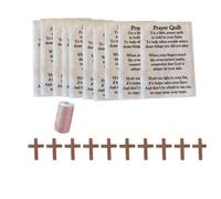 Prayer Quilt Text Panel - Christian Sewing Project, Mini Pocket Prayer Quilt Panel Squares Inspirational Poem Printed,Gifts for Yourself, Friend, Family, Christian Crafters (10)