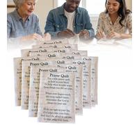 Prayer Quilt Text Panel - Christian Sewing Project, Mini Pocket Squares Inspirational Poem Printed,for Family Friends Kids Church Gifts(100pcs)