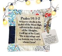 Prayer Quilt With Cr-oss Inside, 10x10cm Handmade Sew Individually Colorful Quilts Vintage Pocket Prayer Quilt Squares Pocket Prayer Quilt Squares Symbolism Poems Quilts With Wooden Crosses Inside