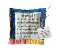 Prayer Quilt with Cross Inside,Handmade Sew Individually Quilts,Pocket Prayer Quilt,God Is Always By Your Side,Remembrance Christian Scripture Quilts,Gifts For Yourself Friend Family (C)