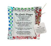 Prayer Quilt with Cross Inside, Patchwork Quilt, Handmade Sew Individually Colorful Quilts, Pocket Prayer Quilt Squares, Remembrance Christian Scripture Quilts, Gift for Yourself Friend Family (E)