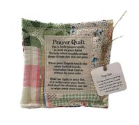 Prayer Quilt with Cross Inside, Patchwork Quilt, Handmade Sew Individually Colorful Quilts, Pocket Prayer Quilt Squares, Remembrance Christian Scripture Quilts, Gift for Yourself Friend Family (Z)