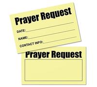 Prayer Request cards (2 x 3.5 In, 100-Pack) (Yellow)