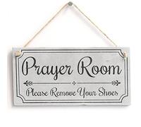 Prayer Room Remove Shoes Hanging Door Sign