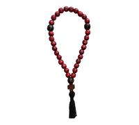 Prayer Rope Christian Orthodox Komboskoini Chotki 30 Knots Wood Cross Red
