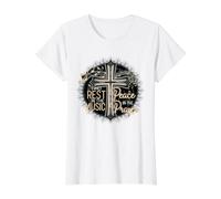Prayer Songs Jesus Christ Religious Music Praise God Value Graphic T-Shirt, Women, White, S