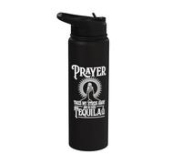 Prayer Takes My Stress Away and So Does Tequila Stainless Steel Insulated Water Bottle