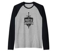 Prayer Warrior Christian Faith Armor of God Raglan Baseball Tee