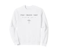 Prayer Warrior Christian Gift Bible Verse Faith Nail Cross Sweatshirt