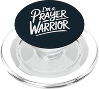 Prayer Warrior Evangelical Christian Faith Message PopSockets PopGrip for MagSafe
