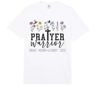 Prayer Warrior Pray More Prayer Changes Things Praying Mama Comfort Colors Adult Heavyweight T-Shirt