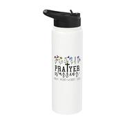 Prayer Warrior Pray More Prayer Changes Things Praying Mama Stainless Steel Insulated Water Bottle
