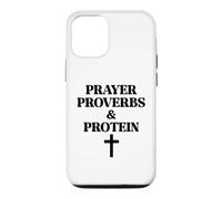 Prayer Warrior Proverbs & Protein Shakes Jesus Weights Faith Case for iPhone 12/12 Pro