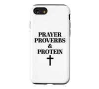Prayer Warrior Proverbs & Protein Shakes Jesus Weights Faith Case for iPhone SE (2020) / 7/8