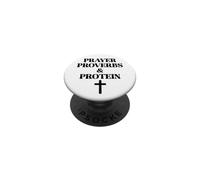Prayer Warrior Proverbs & Protein Shakes Jesus Weights Faith PopSockets Adhesive PopGrip