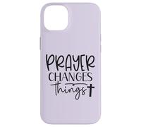 Prayer Warrior Tee Christian Faith Prayer Changes Things Case for iPhone 14 Plus