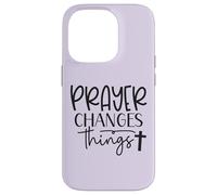 Prayer Warrior Tee Christian Faith Prayer Changes Things Case for iPhone 14 Pro