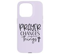 Prayer Warrior Tee Christian Faith Prayer Changes Things Case for iPhone 15 Pro