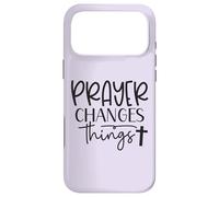 Prayer Warrior Tee Christian Faith Prayer Changes Things Case for iPhone 17 Pro Max