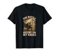 Prayer Warrior The Battle Begins On My Knees T-Shirt