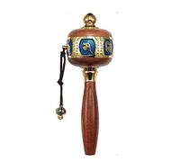 prayer wheel,Buddhist Hand-held Prayer Wheel Tibetan Hand Held With 6-Character Truth Multicolor(Blue)