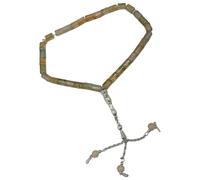 Prayer with 33 Cylindrical Glass Beads Elegant Design for Religious Devotion and Fashionable Accessory Multi Color Rosary