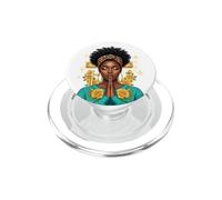 Praying African American black melanin Christian woman pray PopSockets PopGrip for MagSafe