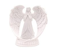 Praying Angel Candlestick Holder - 21.5cm Resin Christmas Tea Light Candle Holder, Elegant Angel Figurine for Wedding/Church/Home/Festive Table Decor (Large,7x7.5cm Candle)