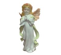 Praying Angel Statue - Adorable Resin Figurine for Home Decor, Decorative Ornaments, Art Figurine, Multi-Color Flower Girl, for Family Blessings and Inspiration