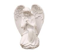 Praying Angel Statue Angel Resin Figurine Ornament Hand Carved Angel Sculpture for Bookshelf Desktop Living Room Bedroom Lawn, E