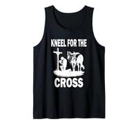 Praying Cowboy Kneeling Cross Cowboys Kneel For The Cross Tank Top