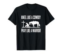 Praying Cowboy Kneeling Cross Cowboys Kneel like a Cowboy T-Shirt