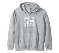 Praying Cowboy Kneeling Cross Shaped by dust led by the Lord Zip Hoodie